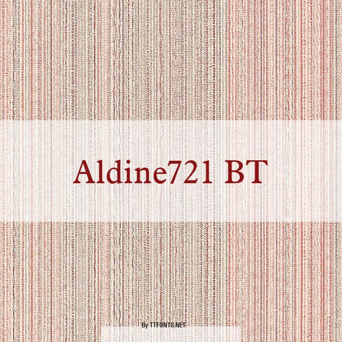 Aldine721 BT example